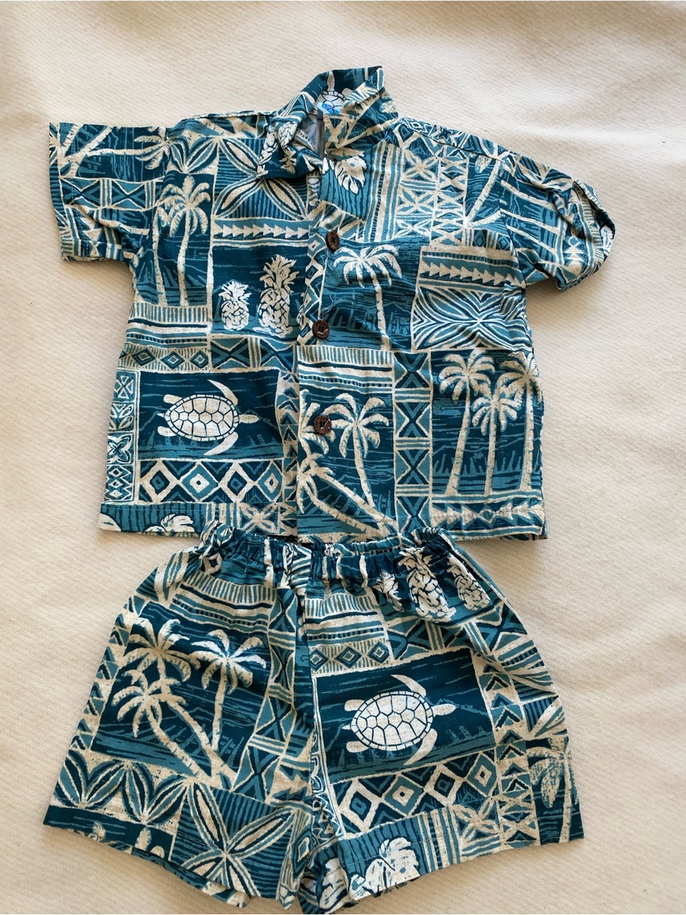 Hawaii Toddler Aloha Set 18M Turtle Palm Tree Matching Outfit